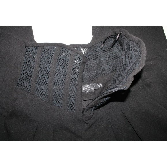 PatBO Corset Waist Crepe Pant Black Size US 8 Fall 2022 - Picture 6 of 8